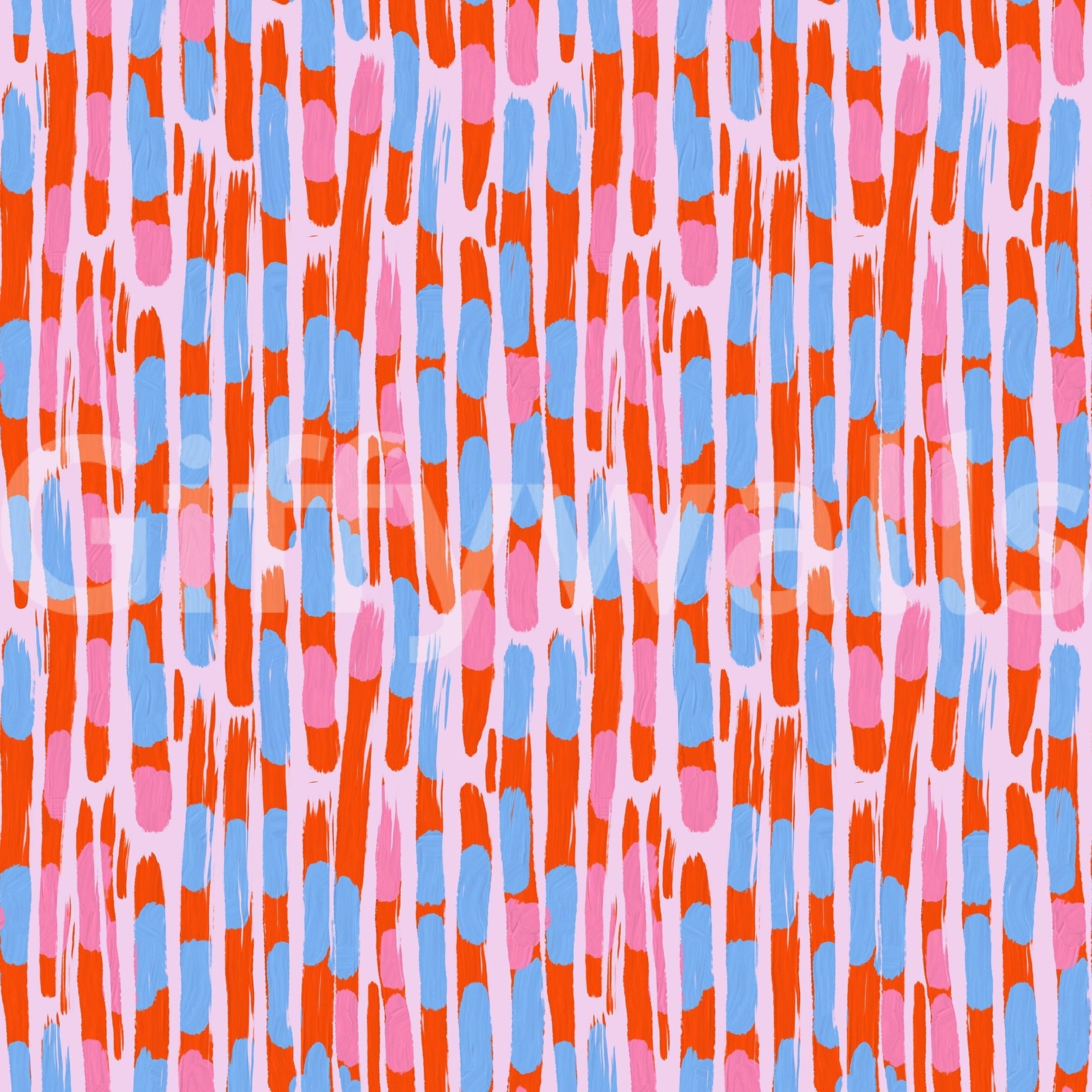 A detail of the brushstrokes and tones in the design., GD4667
