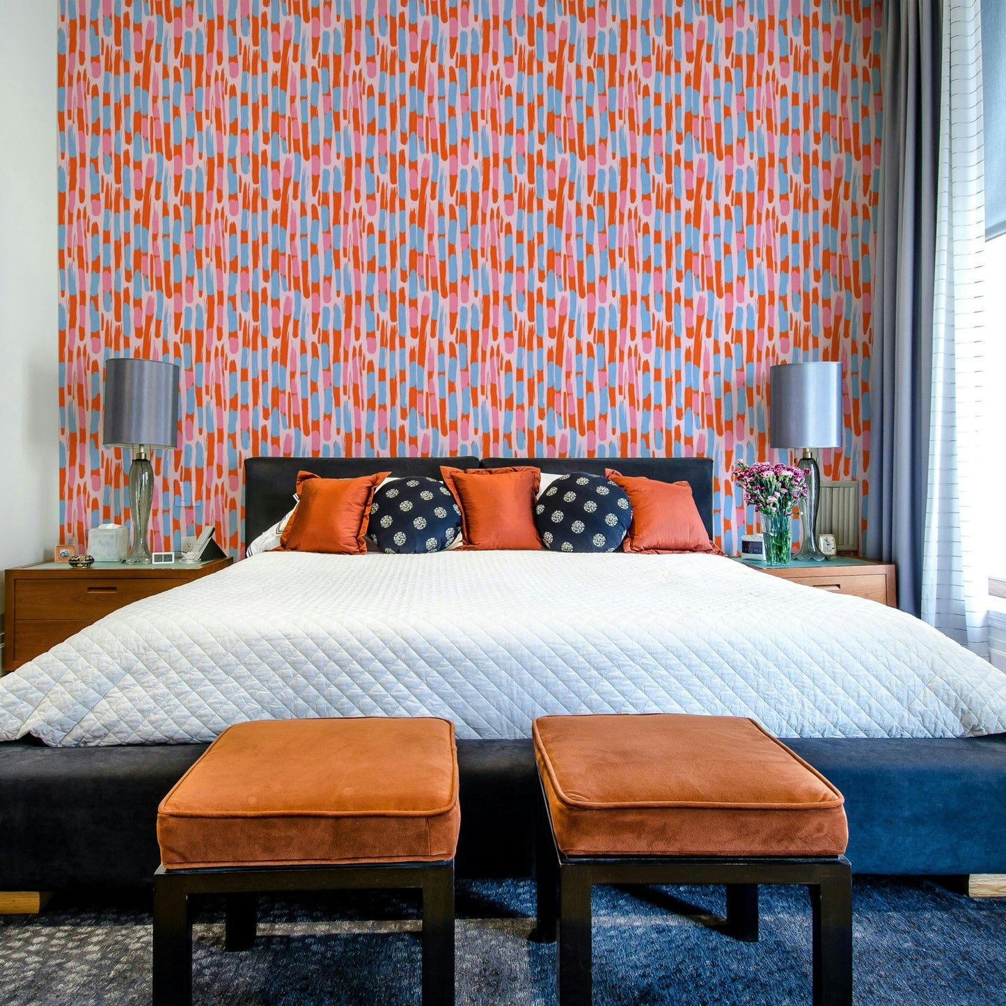 A close-up of the detailed textured brushstrokes in the design., GD4667