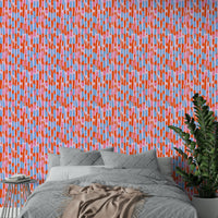 The peel and stick wallpaper on a smooth wall surface., GD4667