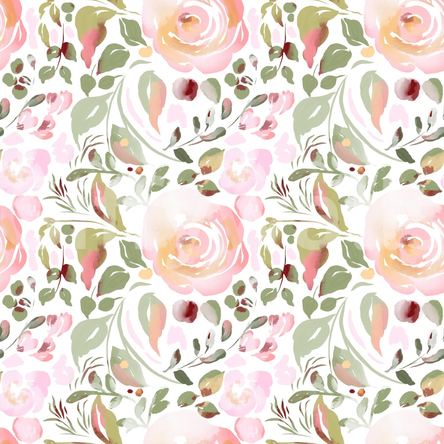 Painterly Rose Garden Wallpaper⁠