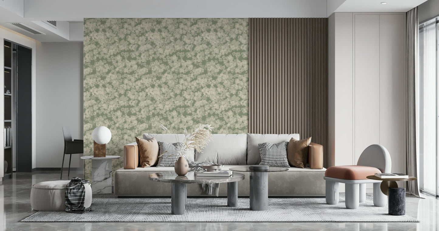 Subtle floral wallpaper for walls, abstract style, excellent calming feature.