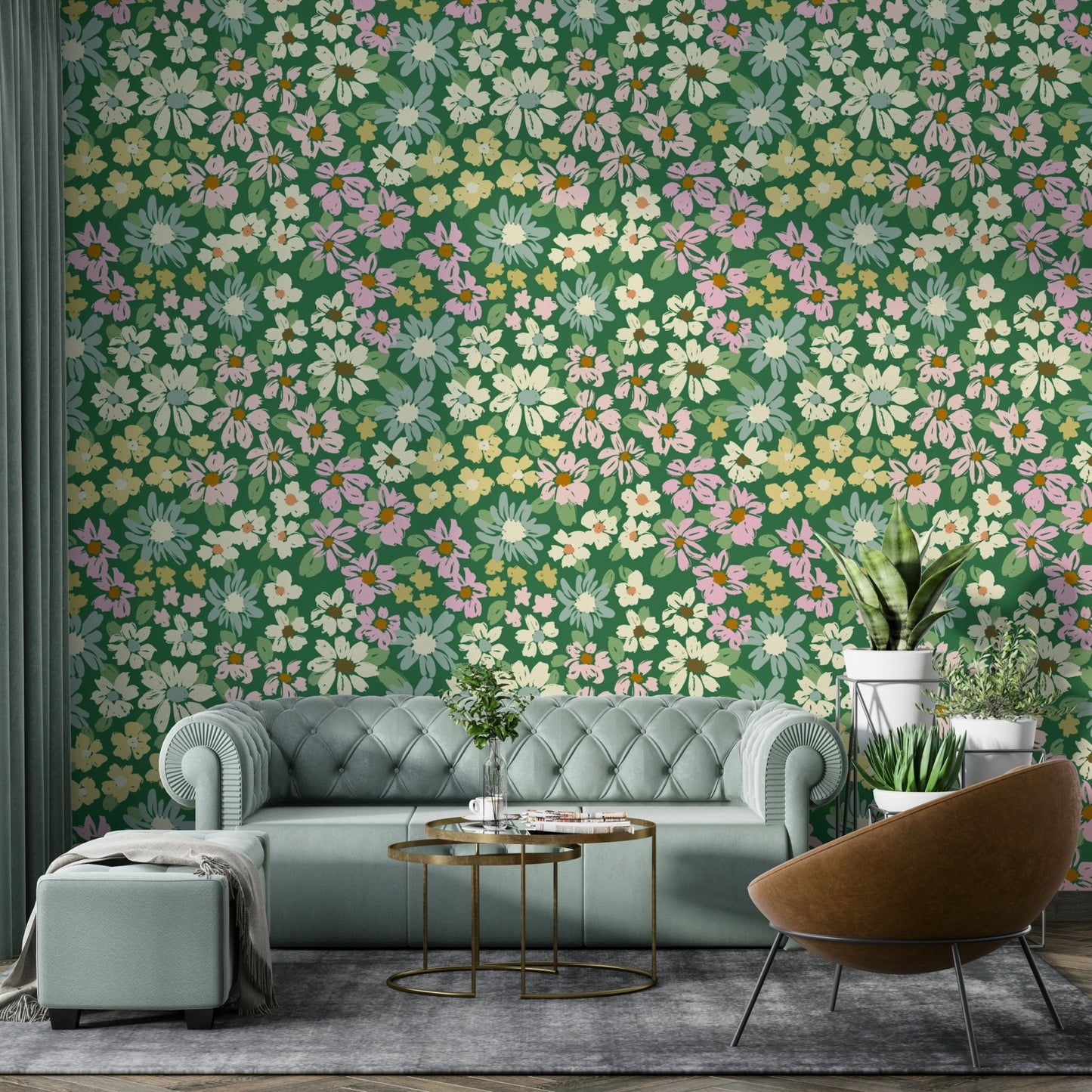 Hand-painted floral designs for spring.

