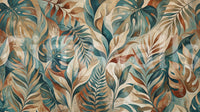 Painterly strokes give every leaf a soft, slightly aged feel on this wall mural
GD9567