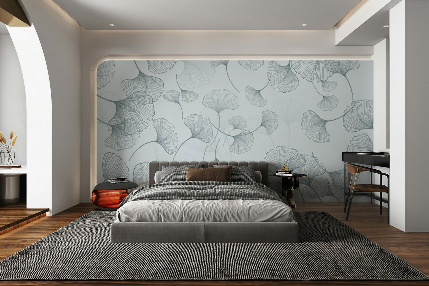 The background is a solid, very light, neutral color like off-white.

