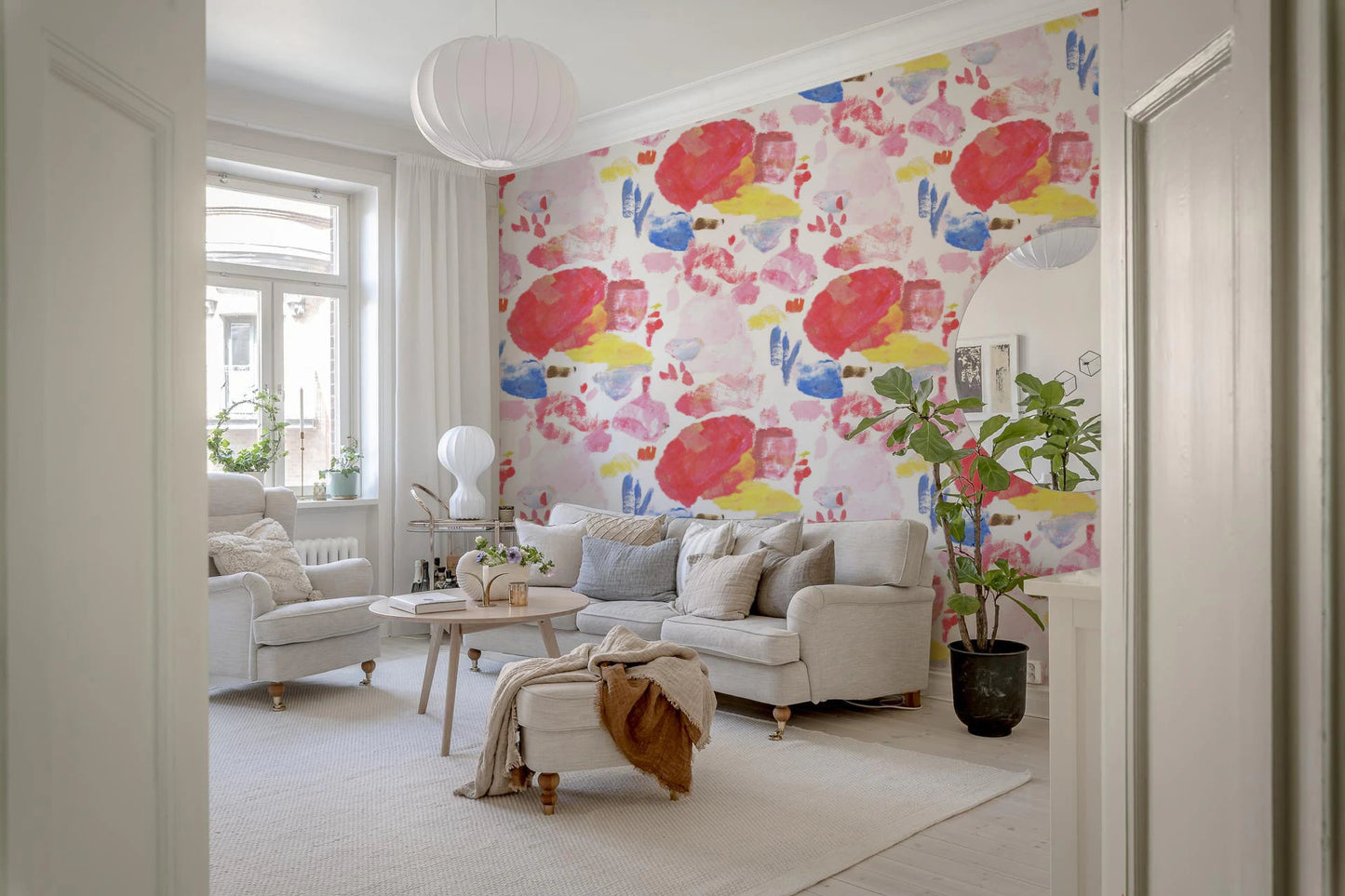 Palette of Bright Colorful Brushstrokes Wallpaper⁠