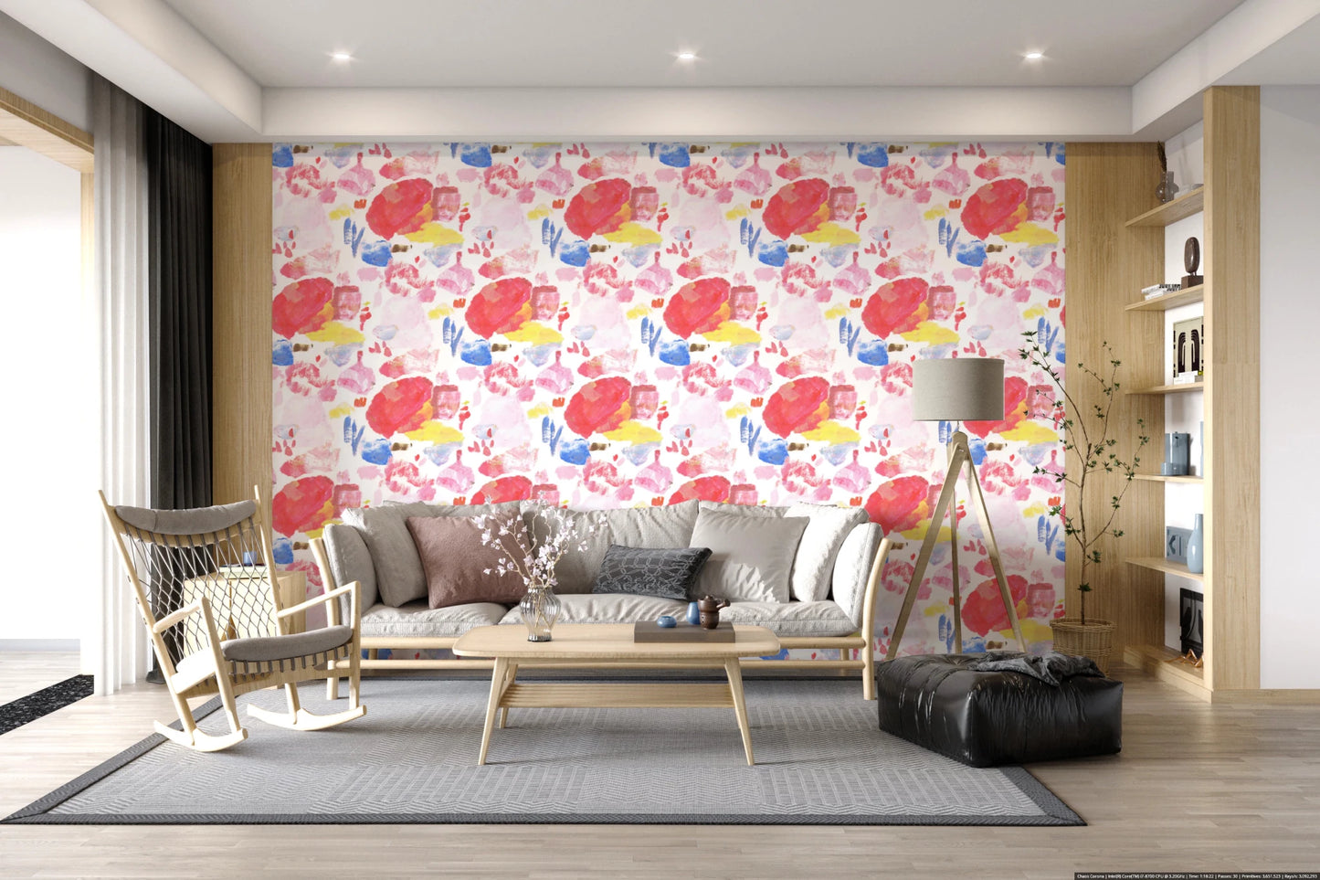 Palette of Bright Colorful Brushstrokes Wallpaper⁠