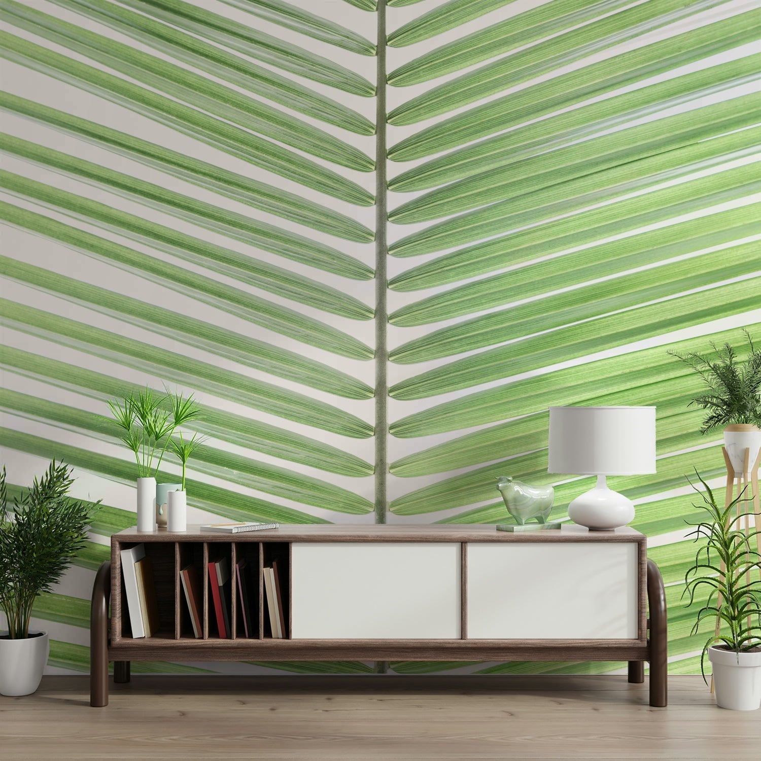 Soft palm frond design with natural feel

