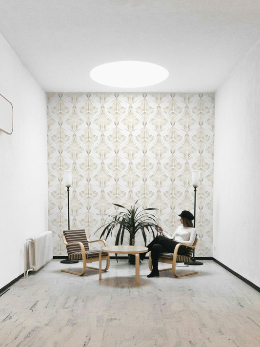 Palm Fronds: Sepia Dreams Wallpaper⁠