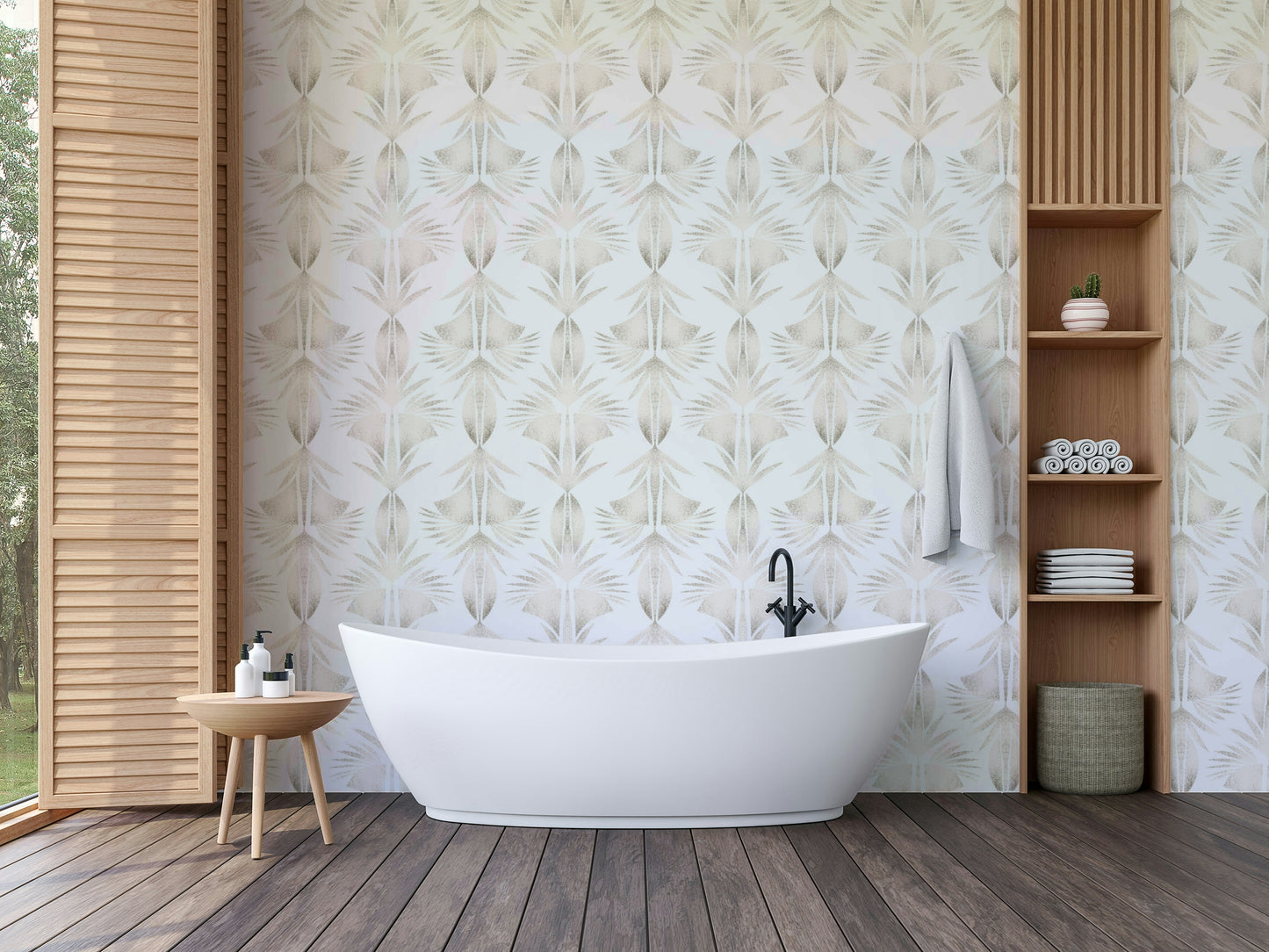 Palm Fronds: Sepia Dreams Wallpaper⁠