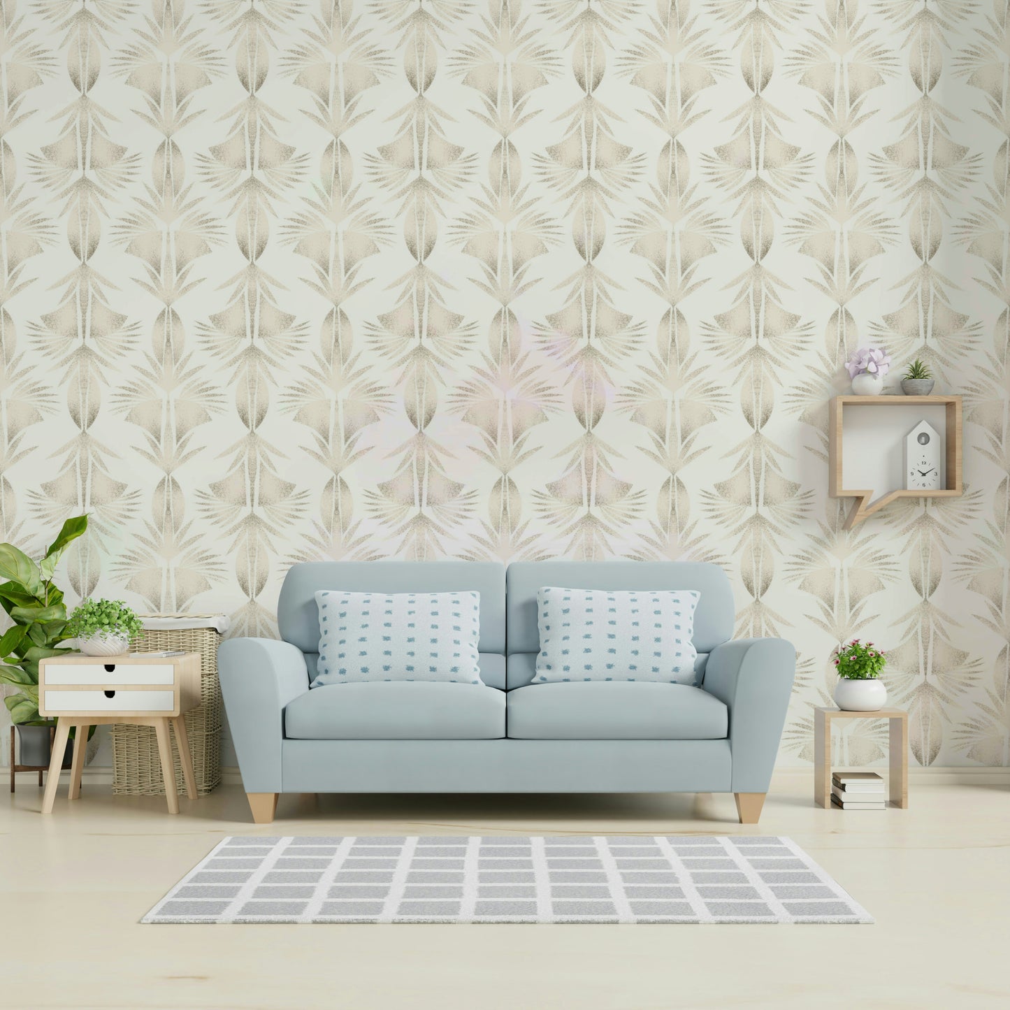 Palm Fronds: Sepia Dreams Wallpaper⁠