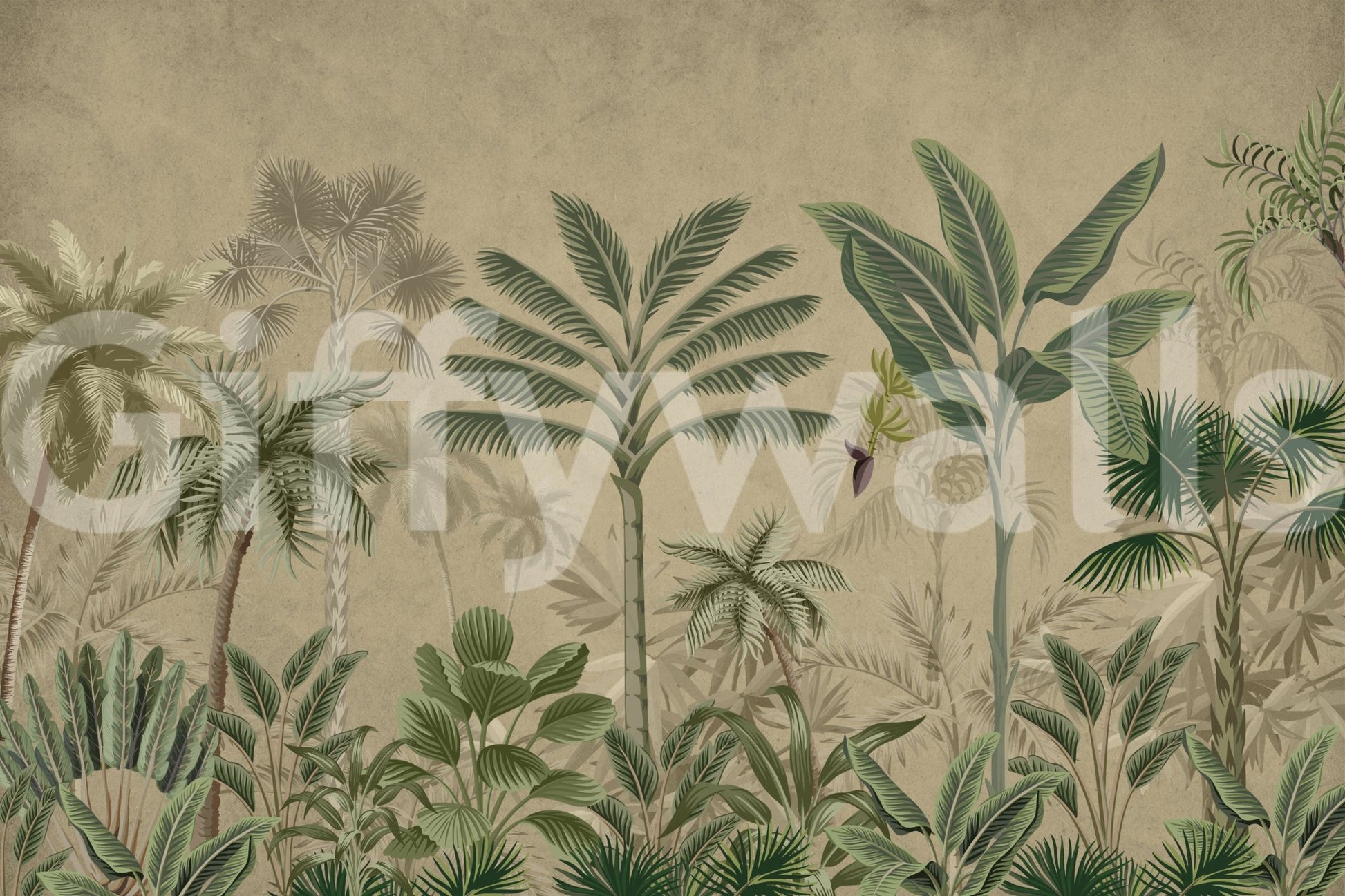 The style is a soft-focus illustration or a painterly design.

