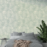 An interior with a peaceful and open accent wall

