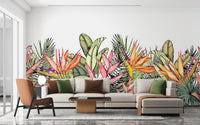 Lively tropical flower mural for any wall
 A986