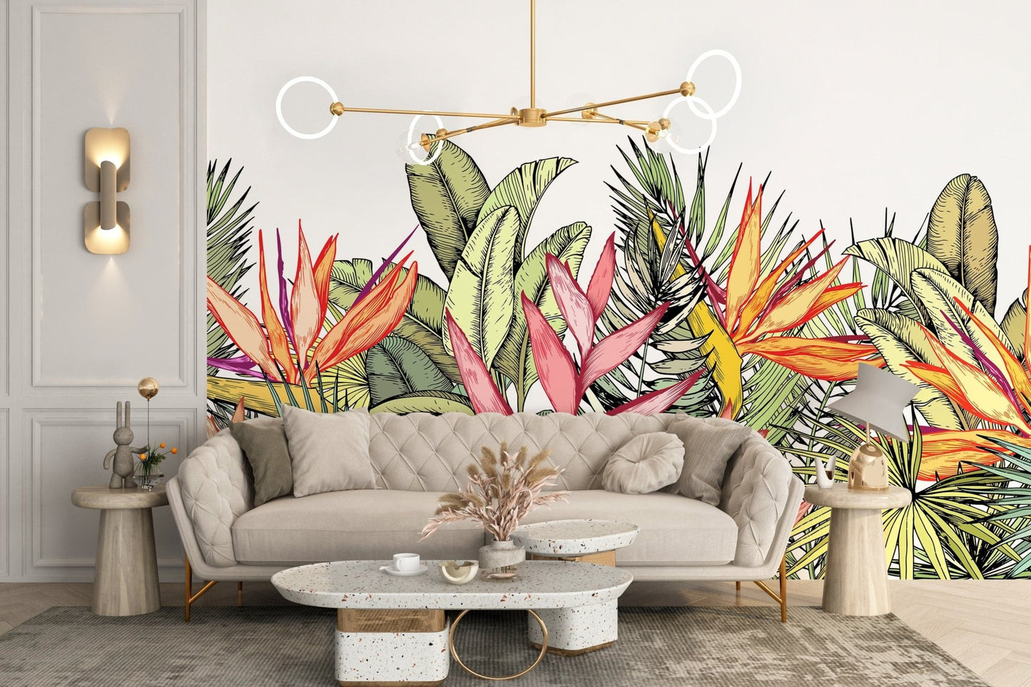 Stunning tropical paradise wallpaper design  A986
