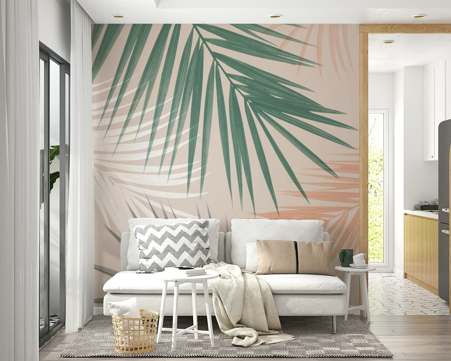 Colorful palm fronds illustration

