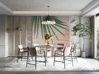 Abstract palm leaf wallpaper art

