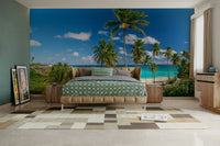 A classic palm tree wallpaper for walls.



