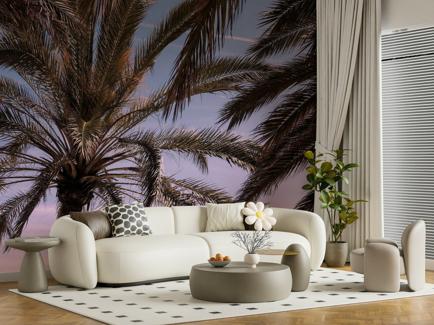 A classic tropical theme wallpaper for walls.