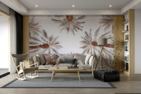 The colors are soft, muted tones of beige, brown, and white.

