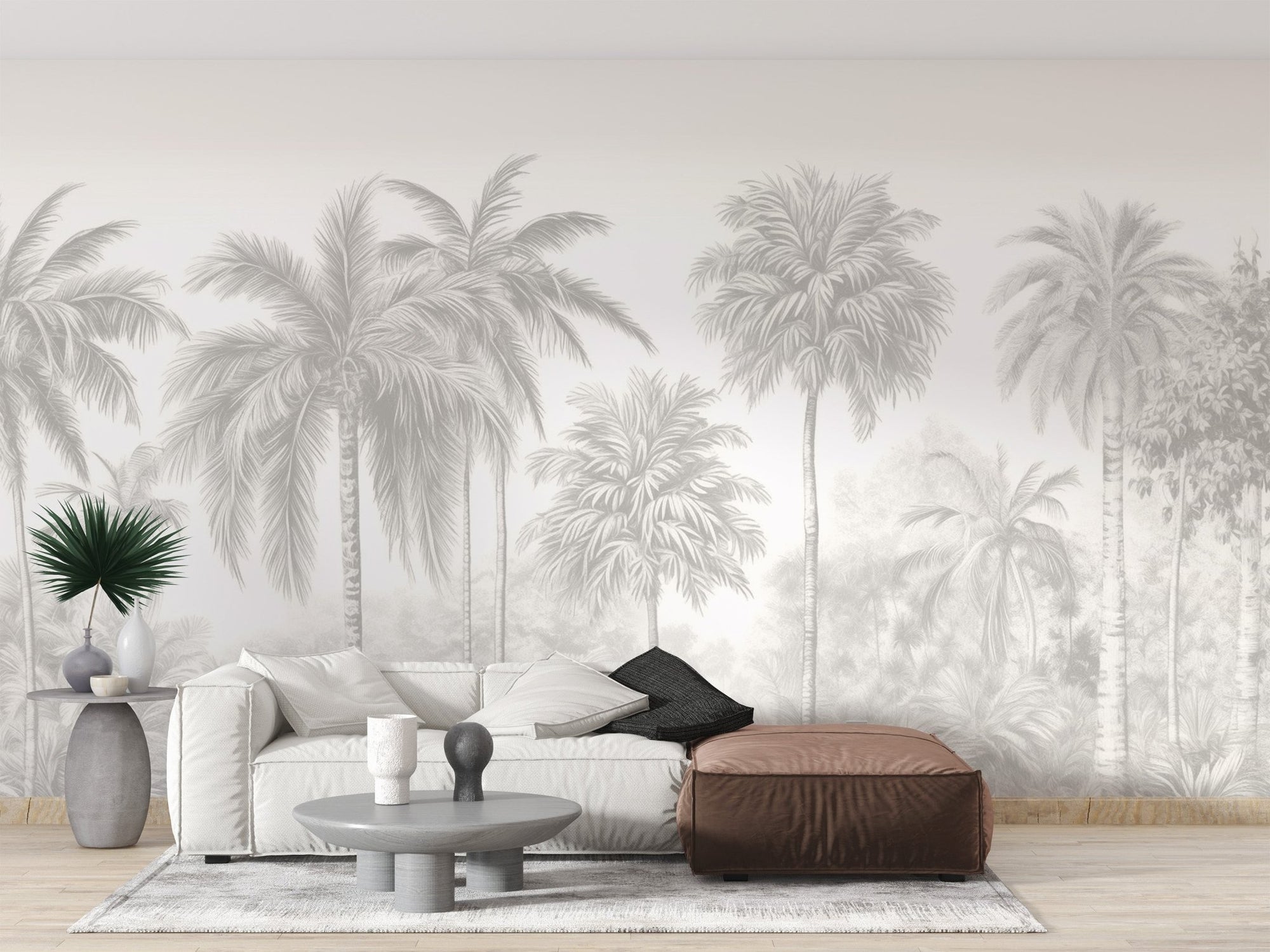 Stylish Palm Tree Wallpaper Mural backdrop C473
