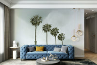 Vintage-inspired palm tree mural for coastal rooms


