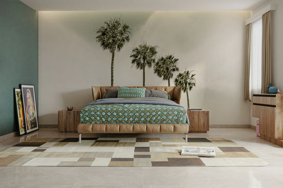 Vintage palm trees wall mural by the beach, GD2081