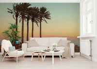 Authentic Palm Trees on Beach wall art, relaxing coastal motif.