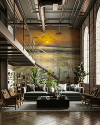 Blurred water motion in peaceful beach wallpaper

