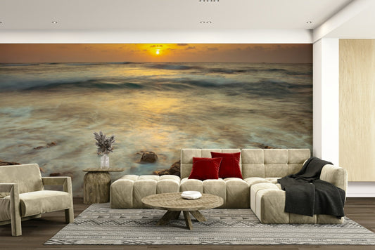 High-quality beach scene wallpaper for walls, GD2312