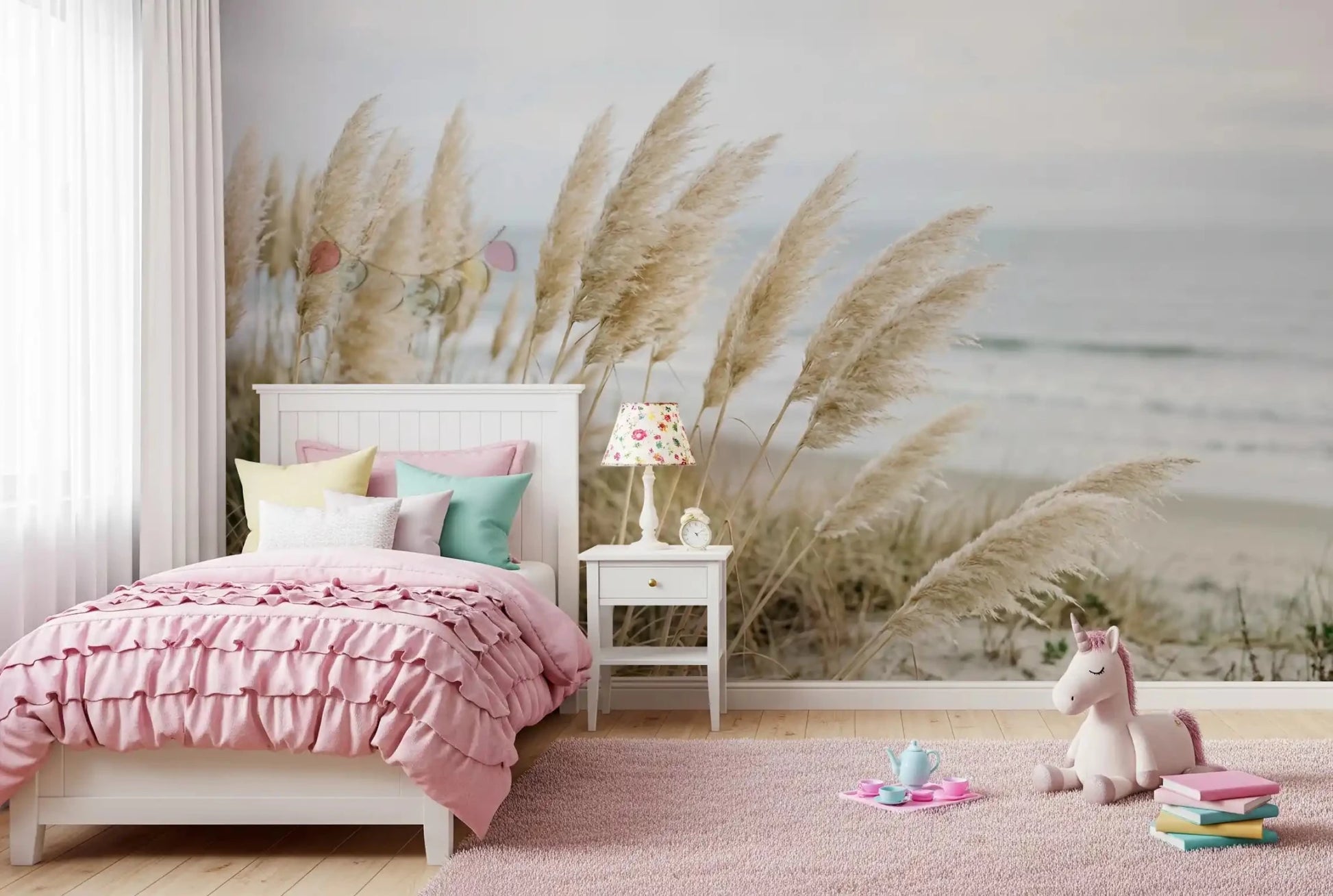 Pampas Whisper Wall Mural