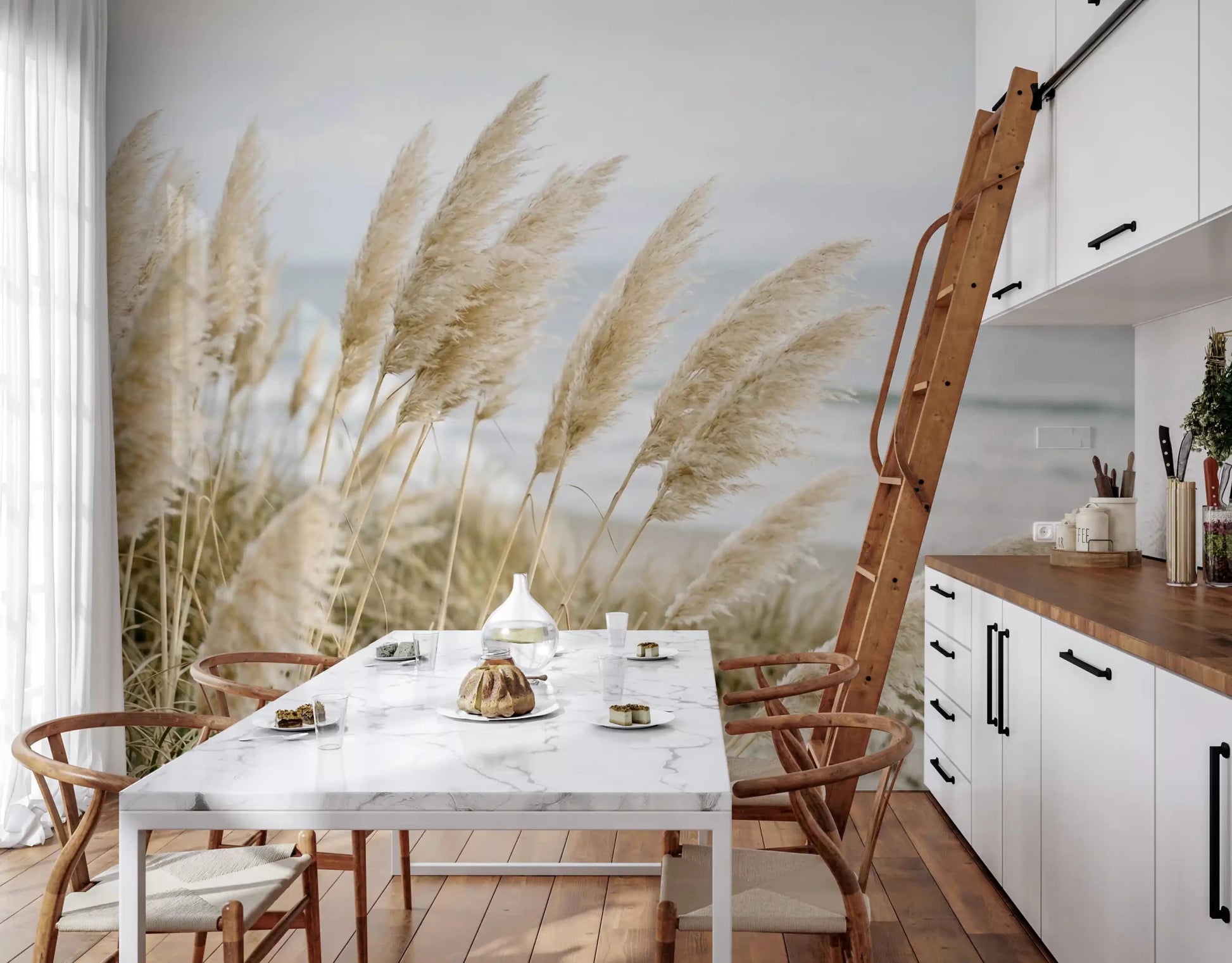 Pampas Whisper Wall Mural