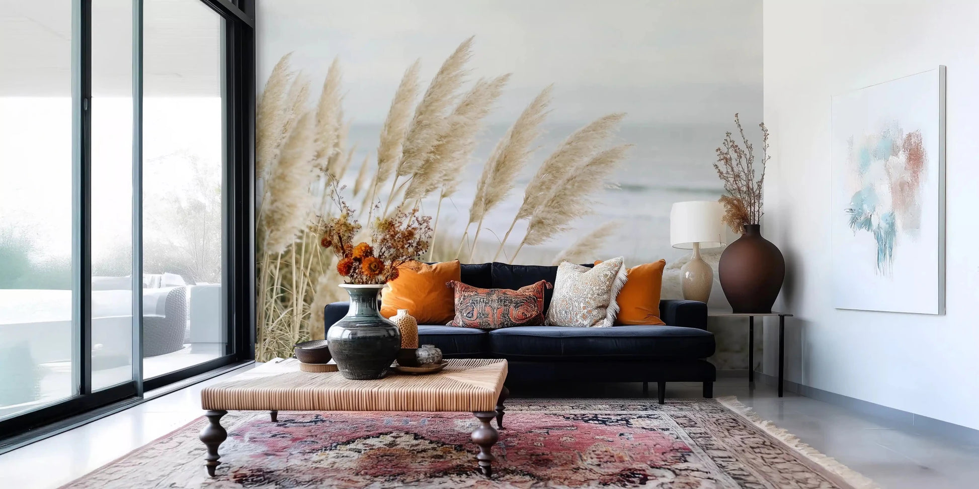 Pampas Whisper Wall Mural