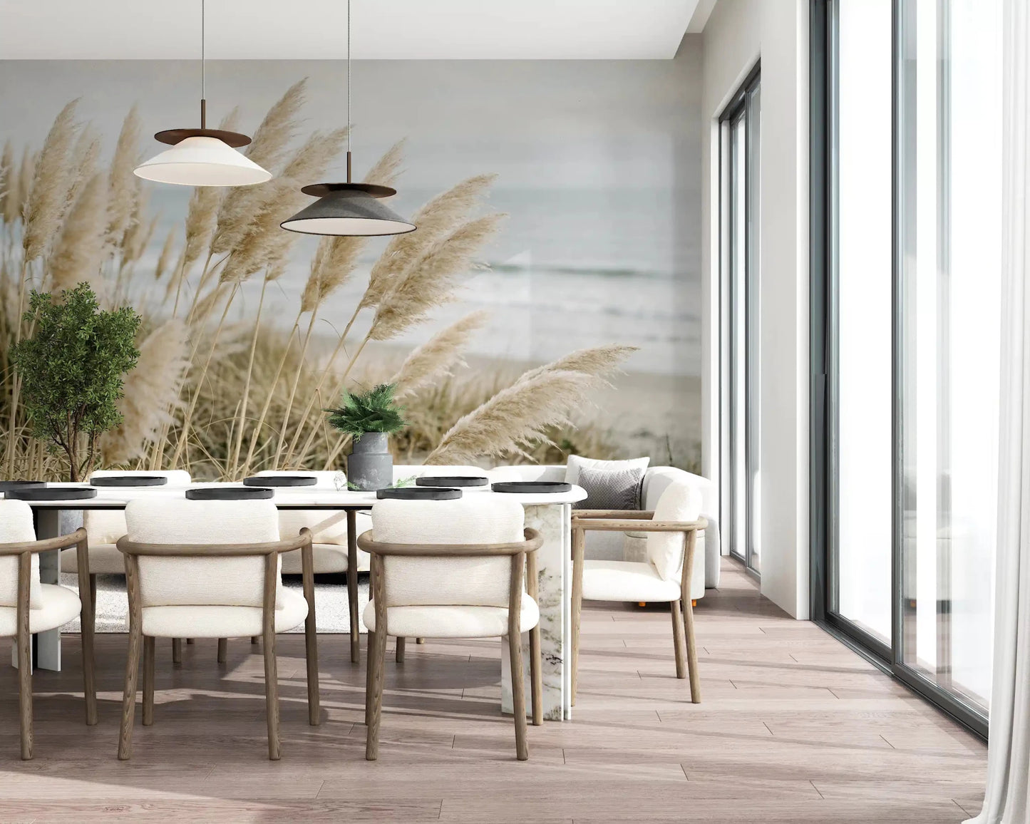 Pampas Whisper Wall Mural