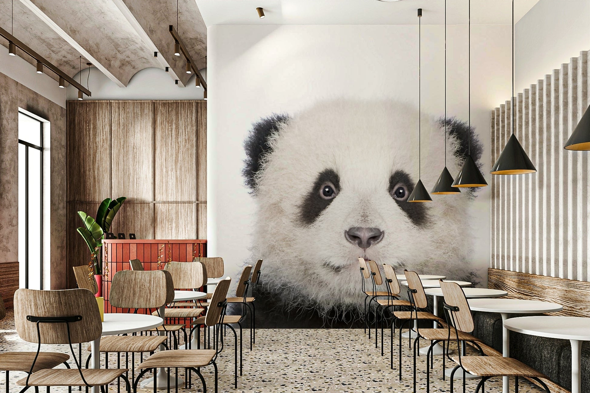 Baby panda animal portrait front, GD318