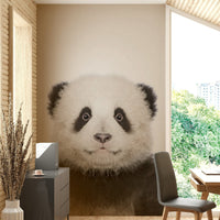 Fluffy panda cub front portrait GD318

