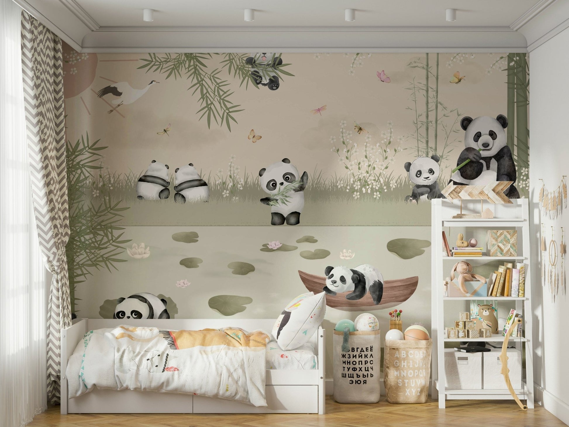 The pandas have happy, friendly expressions.

