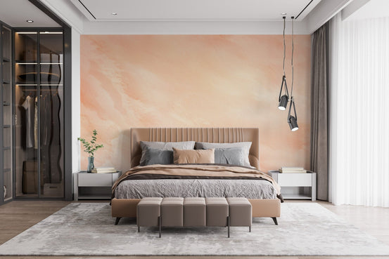 Peach fusion wallpaper for bedrooms, B475-1