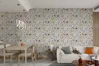 Pantry shelf cartoon style print

