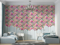 Wallpaper for walls with paper petals

