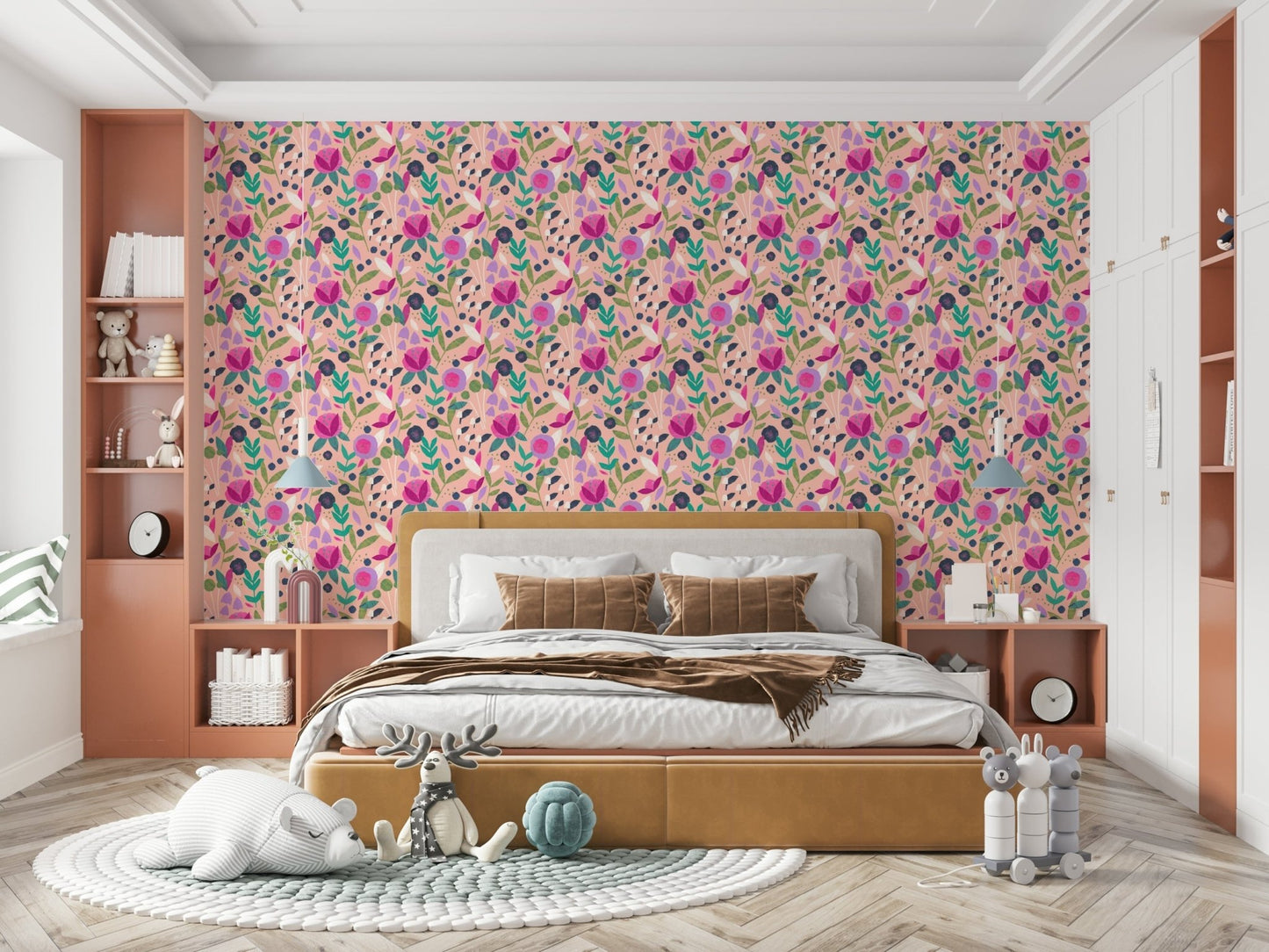 Calm pastel flower wallpaper

