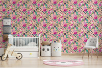 Handcrafted paper flower wallpaper

