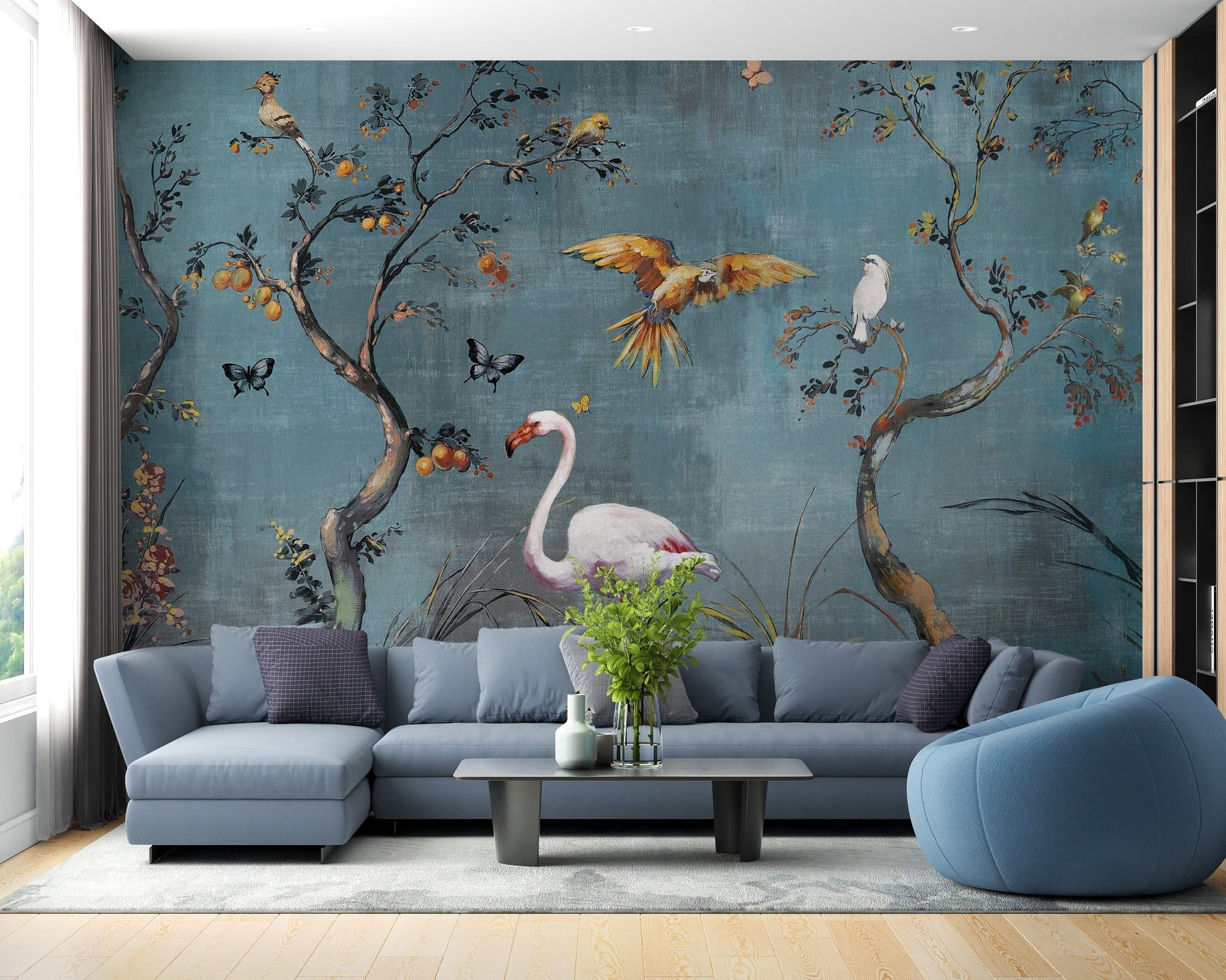 Tranquil Paradise Forest Mural
