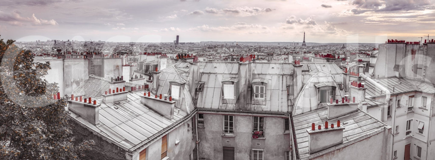 High-quality Paris Love wallpaper for a luxury residential wall.
