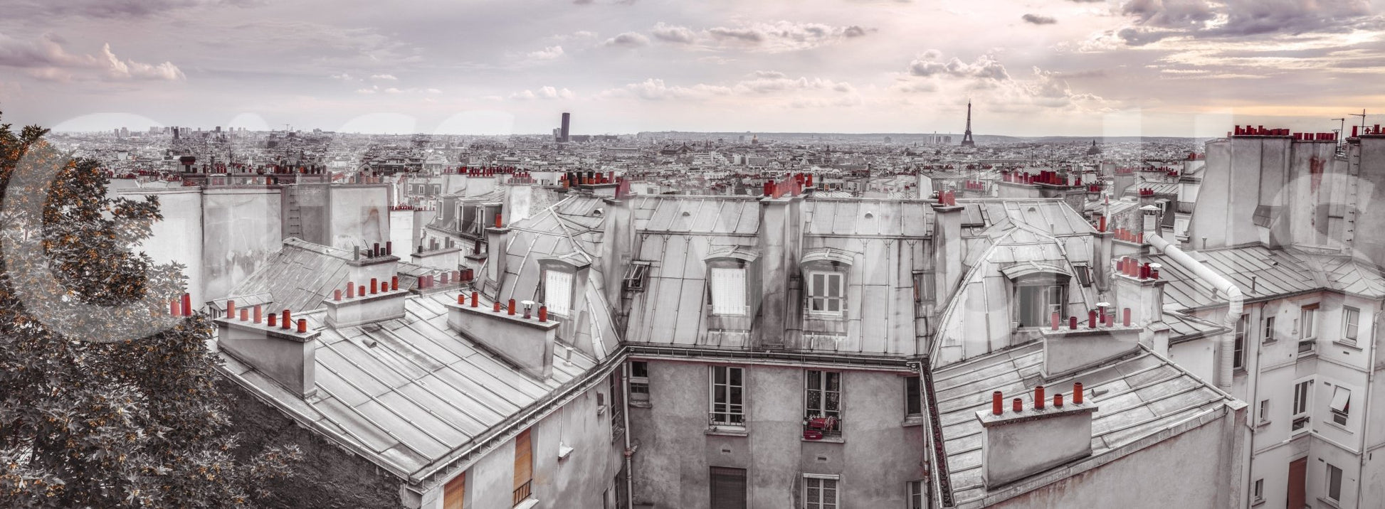 High-quality Paris Love wallpaper for a luxury residential wall.