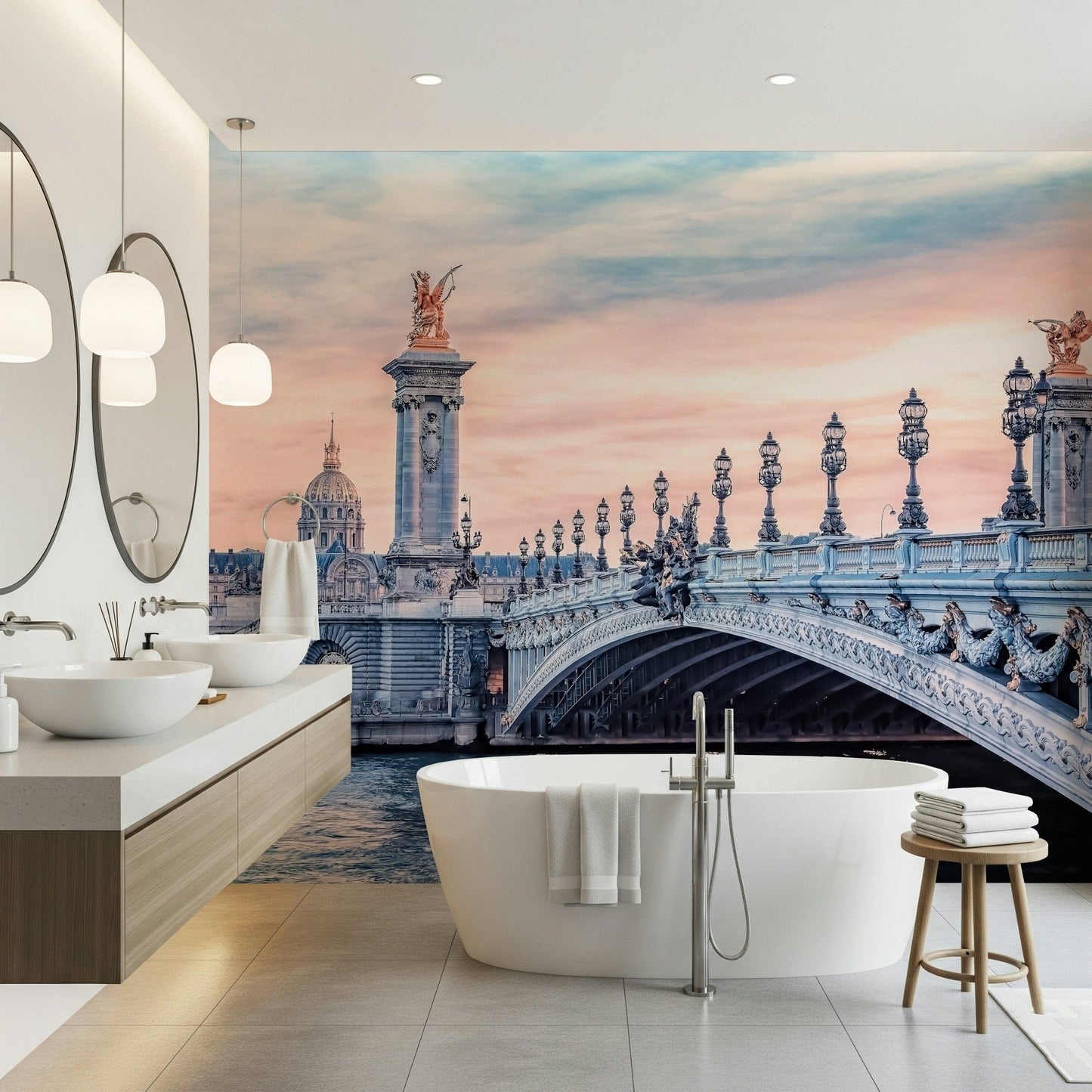 Parisian Bridge Dream Wall Mural