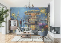 Parisian Carousel Dreams Wall Mural