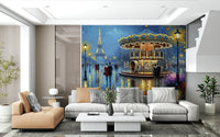 Parisian Carousel Dreams Wall Mural