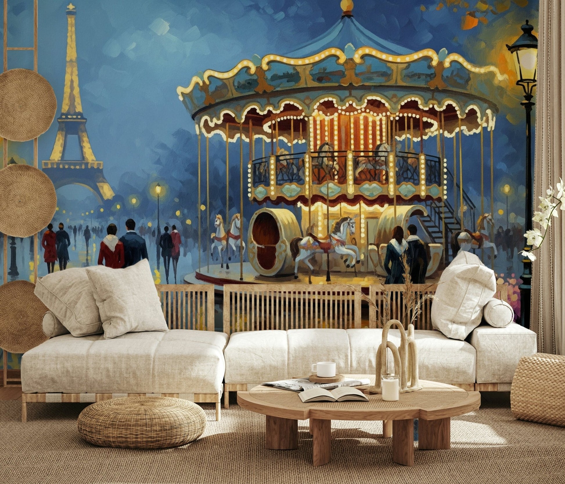 Parisian Carousel Dreams Wall Mural