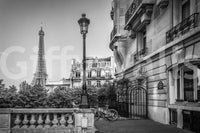 Timeless wall design with iconic Parisian visuals in black and white., GD1483