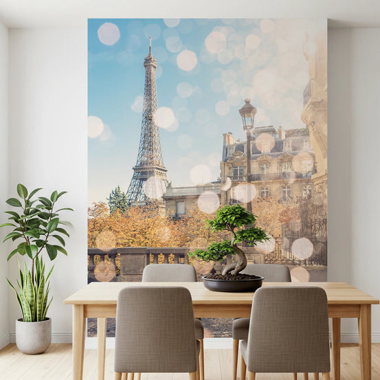 Eiffel Tower view from a sunny Paris street., GD8426